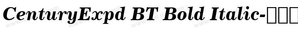CenturyExpd BT Bold Italic字体转换